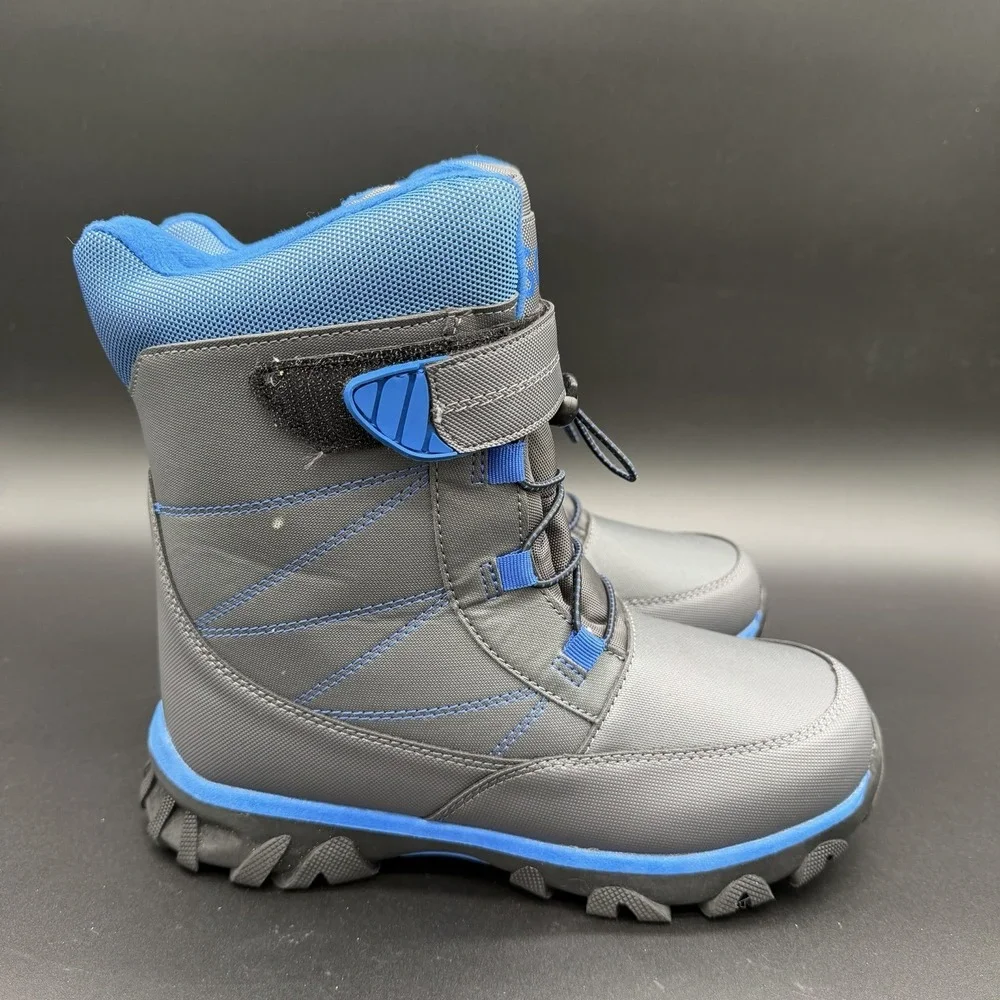 DSG Kids Menace 100G Winter Snow Boots Size 6 Black & Blue 3M Thinsulate Boys